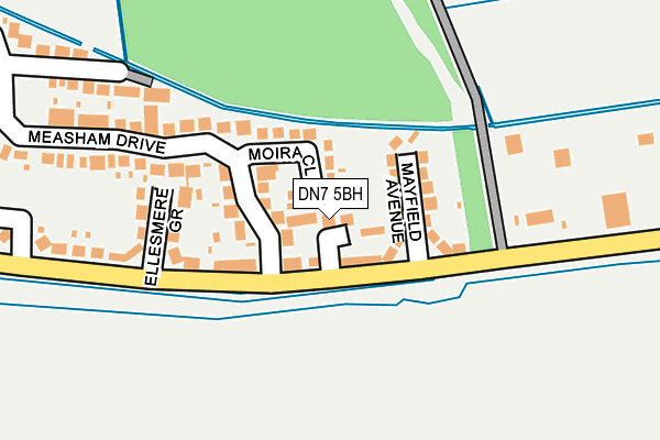 DN7 5BH map - OS OpenMap – Local (Ordnance Survey) DN7 5BH map - OS OpenMap – Local (Ordnance Survey)