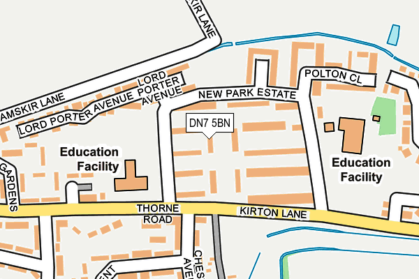 DN7 5BN map - OS OpenMap – Local (Ordnance Survey) DN7 5BN map - OS OpenMap – Local (Ordnance Survey)
