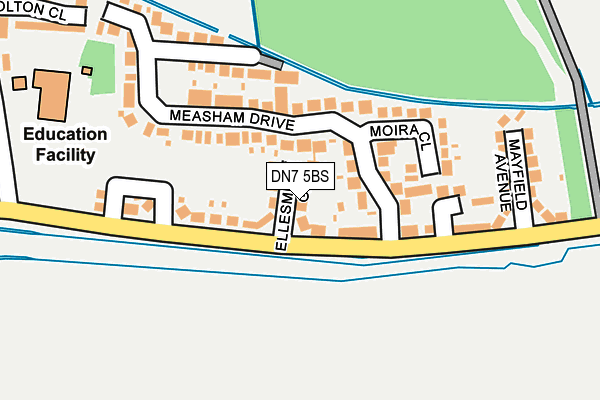 DN7 5BS map - OS OpenMap – Local (Ordnance Survey) DN7 5BS map - OS OpenMap – Local (Ordnance Survey)