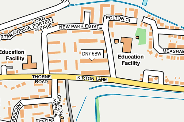 DN7 5BW map - OS OpenMap – Local (Ordnance Survey) DN7 5BW map - OS OpenMap – Local (Ordnance Survey)