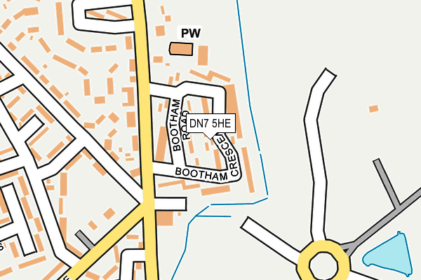 DN7 5HE map - OS OpenMap – Local (Ordnance Survey) DN7 5HE map - OS OpenMap – Local (Ordnance Survey)