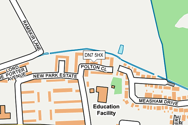 DN7 5HX map - OS OpenMap – Local (Ordnance Survey) DN7 5HX map - OS OpenMap – Local (Ordnance Survey)