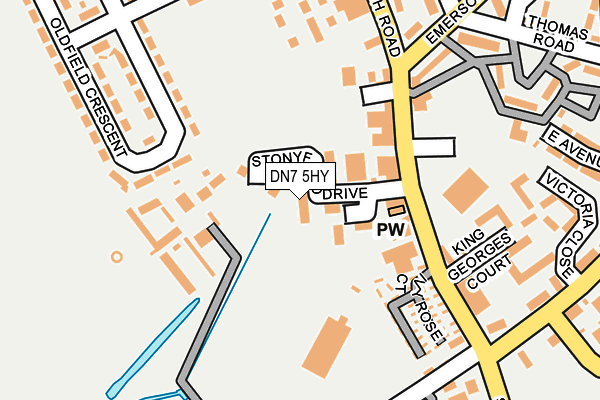 DN7 5HY map - OS OpenMap – Local (Ordnance Survey) DN7 5HY map - OS OpenMap – Local (Ordnance Survey)