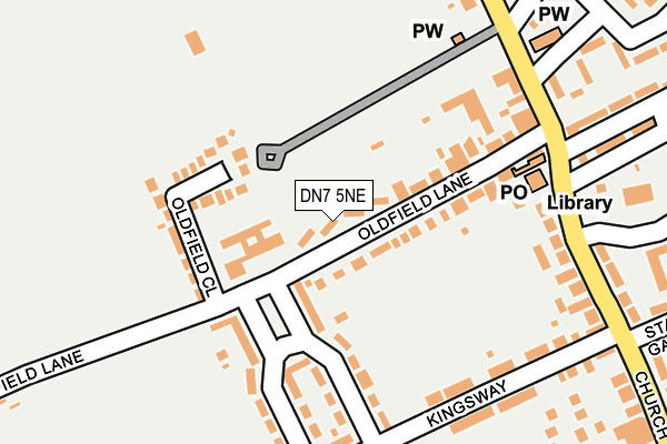 DN7 5NE map - OS OpenMap – Local (Ordnance Survey) DN7 5NE map - OS OpenMap – Local (Ordnance Survey)