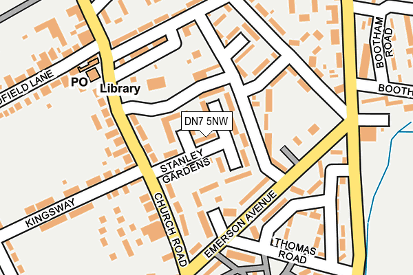 DN7 5NW map - OS OpenMap – Local (Ordnance Survey) DN7 5NW map - OS OpenMap – Local (Ordnance Survey)