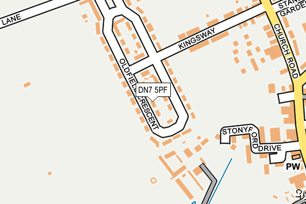 DN7 5PF map - OS OpenMap – Local (Ordnance Survey) DN7 5PF map - OS OpenMap – Local (Ordnance Survey)