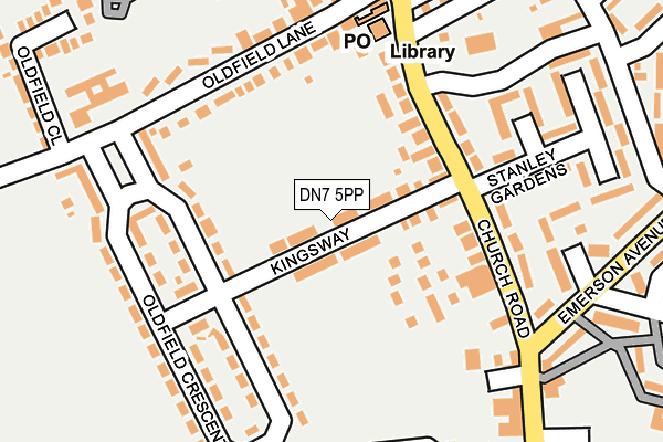 DN7 5PP map - OS OpenMap – Local (Ordnance Survey) DN7 5PP map - OS OpenMap – Local (Ordnance Survey)