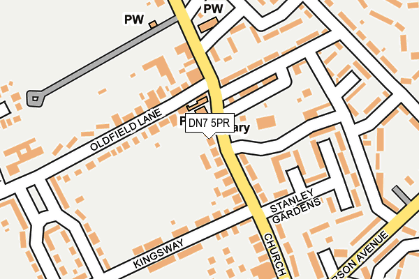 DN7 5PR map - OS OpenMap – Local (Ordnance Survey) DN7 5PR map - OS OpenMap – Local (Ordnance Survey)