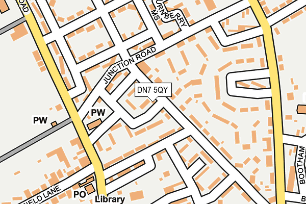 DN7 5QY map - OS OpenMap – Local (Ordnance Survey) DN7 5QY map - OS OpenMap – Local (Ordnance Survey)