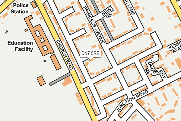 DN7 5RE map - OS OpenMap – Local (Ordnance Survey) DN7 5RE map - OS OpenMap – Local (Ordnance Survey)