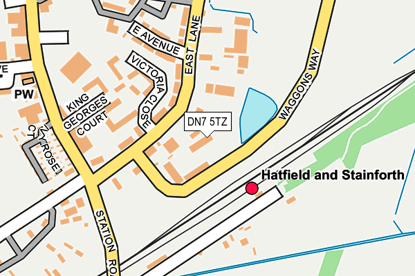 DN7 5TZ map - OS OpenMap – Local (Ordnance Survey) DN7 5TZ map - OS OpenMap – Local (Ordnance Survey)