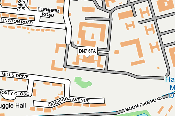 DN7 6FA map - OS OpenMap – Local (Ordnance Survey) DN7 6FA map - OS OpenMap – Local (Ordnance Survey)