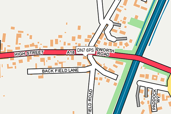 DN7 6PS map - OS OpenMap – Local (Ordnance Survey) DN7 6PS map - OS OpenMap – Local (Ordnance Survey)