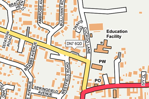 DN7 6QD map - OS OpenMap – Local (Ordnance Survey) DN7 6QD map - OS OpenMap – Local (Ordnance Survey)