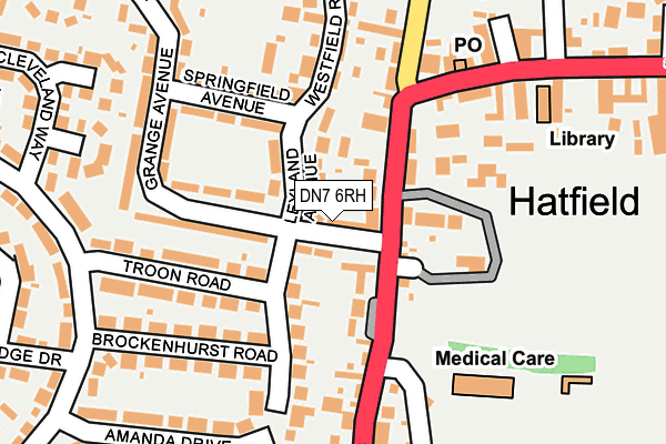 DN7 6RH map - OS OpenMap – Local (Ordnance Survey) DN7 6RH map - OS OpenMap – Local (Ordnance Survey)