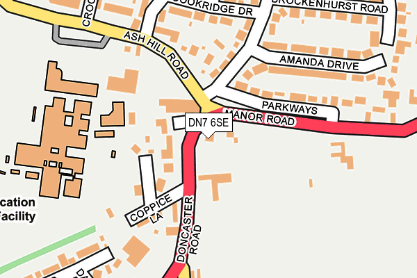 DN7 6SE map - OS OpenMap – Local (Ordnance Survey) DN7 6SE map - OS OpenMap – Local (Ordnance Survey)