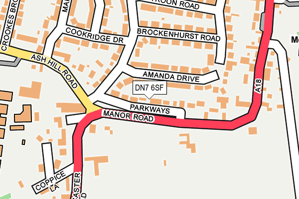 DN7 6SF map - OS OpenMap – Local (Ordnance Survey) DN7 6SF map - OS OpenMap – Local (Ordnance Survey)