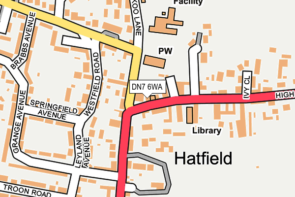 DN7 6WA map - OS OpenMap – Local (Ordnance Survey) DN7 6WA map - OS OpenMap – Local (Ordnance Survey)