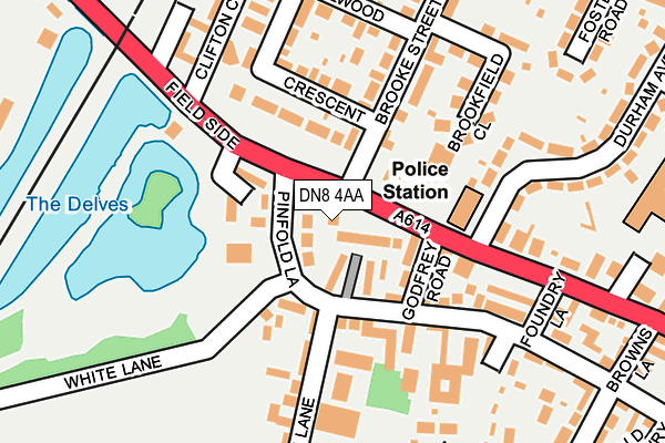 DN8 4AA map - OS OpenMap – Local (Ordnance Survey) DN8 4AA map - OS OpenMap – Local (Ordnance Survey)