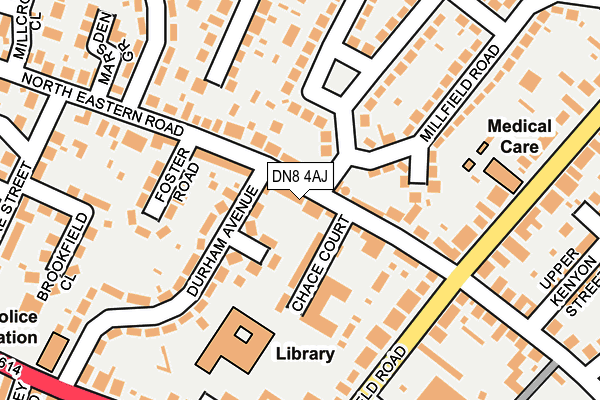 DN8 4AJ map - OS OpenMap – Local (Ordnance Survey) DN8 4AJ map - OS OpenMap – Local (Ordnance Survey)