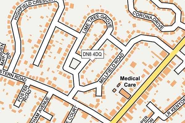 DN8 4DQ map - OS OpenMap – Local (Ordnance Survey) DN8 4DQ map - OS OpenMap – Local (Ordnance Survey)