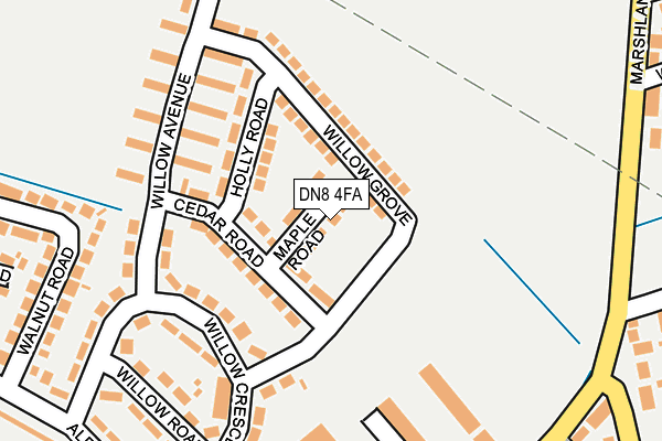DN8 4FA map - OS OpenMap – Local (Ordnance Survey) DN8 4FA map - OS OpenMap – Local (Ordnance Survey)