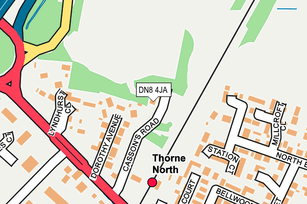 DN8 4JA map - OS OpenMap – Local (Ordnance Survey) DN8 4JA map - OS OpenMap – Local (Ordnance Survey)