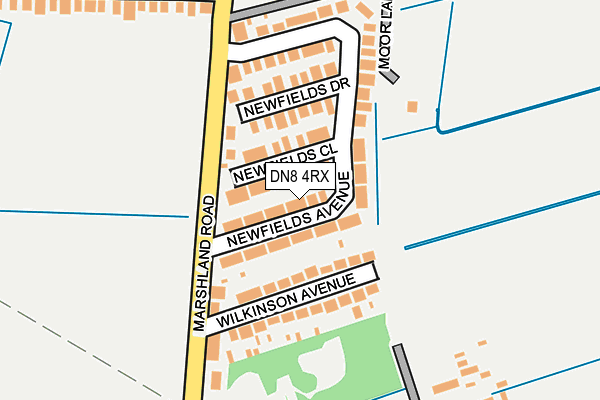 DN8 4RX map - OS OpenMap – Local (Ordnance Survey) DN8 4RX map - OS OpenMap – Local (Ordnance Survey)