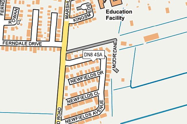 DN8 4SA map - OS OpenMap – Local (Ordnance Survey) DN8 4SA map - OS OpenMap – Local (Ordnance Survey)