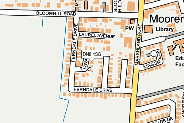 DN8 4SG map - OS OpenMap – Local (Ordnance Survey) DN8 4SG map - OS OpenMap – Local (Ordnance Survey)