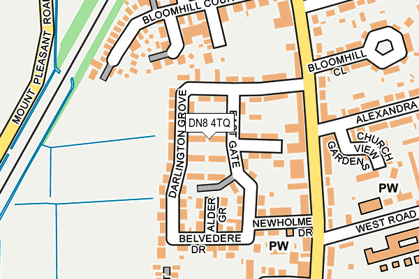 DN8 4TQ map - OS OpenMap – Local (Ordnance Survey) DN8 4TQ map - OS OpenMap – Local (Ordnance Survey)