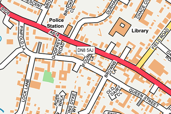 DN8 5AJ map - OS OpenMap – Local (Ordnance Survey) DN8 5AJ map - OS OpenMap – Local (Ordnance Survey)
