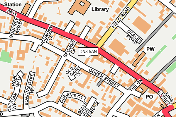 DN8 5AN map - OS OpenMap – Local (Ordnance Survey) DN8 5AN map - OS OpenMap – Local (Ordnance Survey)