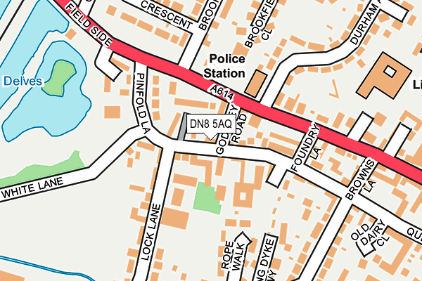 DN8 5AQ map - OS OpenMap – Local (Ordnance Survey) DN8 5AQ map - OS OpenMap – Local (Ordnance Survey)