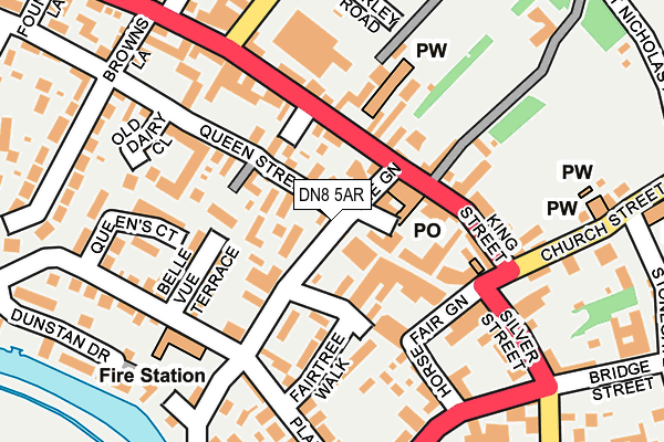 DN8 5AR map - OS OpenMap – Local (Ordnance Survey) DN8 5AR map - OS OpenMap – Local (Ordnance Survey)