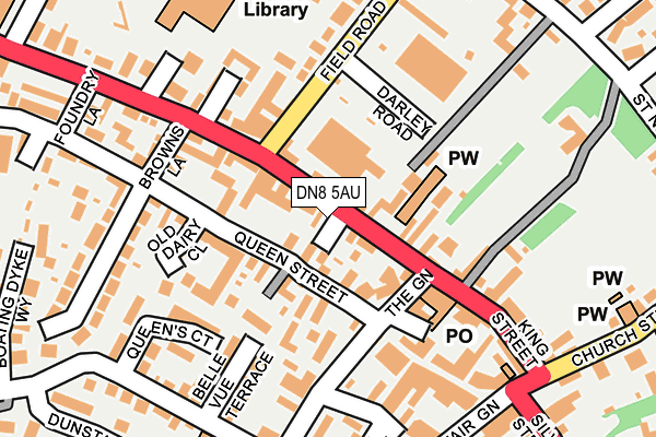 DN8 5AU map - OS OpenMap – Local (Ordnance Survey) DN8 5AU map - OS OpenMap – Local (Ordnance Survey)