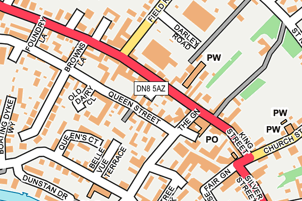 DN8 5AZ map - OS OpenMap – Local (Ordnance Survey) DN8 5AZ map - OS OpenMap – Local (Ordnance Survey)