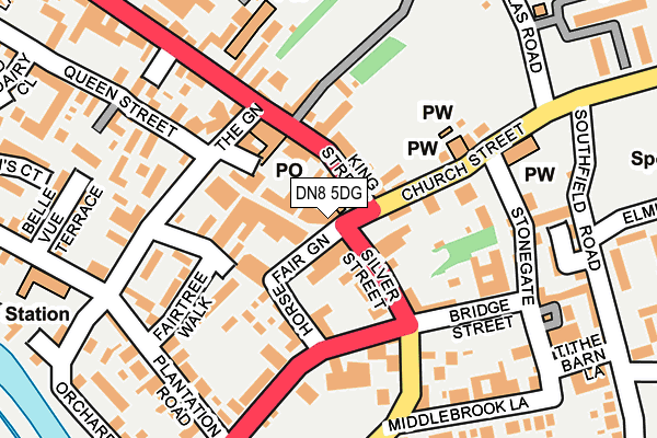 DN8 5DG map - OS OpenMap – Local (Ordnance Survey) DN8 5DG map - OS OpenMap – Local (Ordnance Survey)