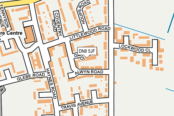 DN8 5JF map - OS OpenMap – Local (Ordnance Survey) DN8 5JF map - OS OpenMap – Local (Ordnance Survey)