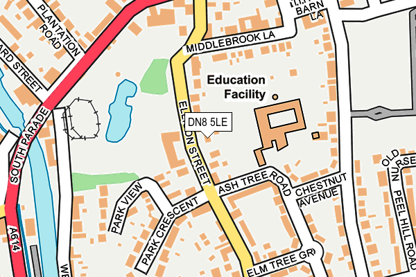 DN8 5LE map - OS OpenMap – Local (Ordnance Survey) DN8 5LE map - OS OpenMap – Local (Ordnance Survey)
