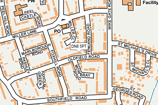 DN8 5PT map - OS OpenMap – Local (Ordnance Survey) DN8 5PT map - OS OpenMap – Local (Ordnance Survey)