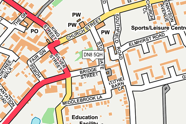 DN8 5QH map - OS OpenMap – Local (Ordnance Survey) DN8 5QH map - OS OpenMap – Local (Ordnance Survey)