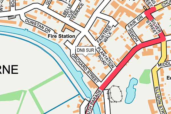 DN8 5UR map - OS OpenMap – Local (Ordnance Survey) DN8 5UR map - OS OpenMap – Local (Ordnance Survey)