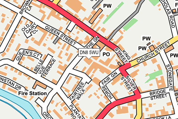 DN8 5WU map - OS OpenMap – Local (Ordnance Survey) DN8 5WU map - OS OpenMap – Local (Ordnance Survey)