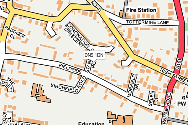 DN9 1DN map - OS OpenMap – Local (Ordnance Survey) DN9 1DN map - OS OpenMap – Local (Ordnance Survey)