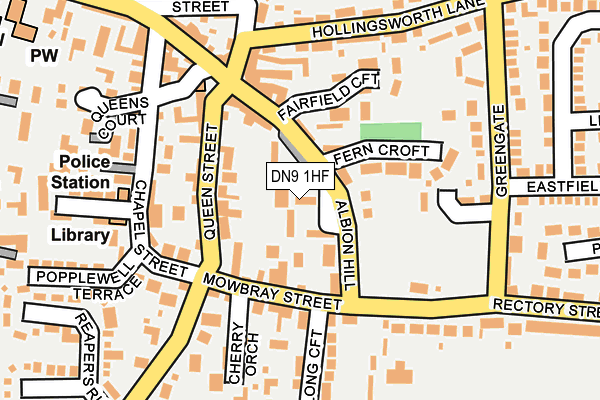 DN9 1HF map - OS OpenMap – Local (Ordnance Survey) DN9 1HF map - OS OpenMap – Local (Ordnance Survey)