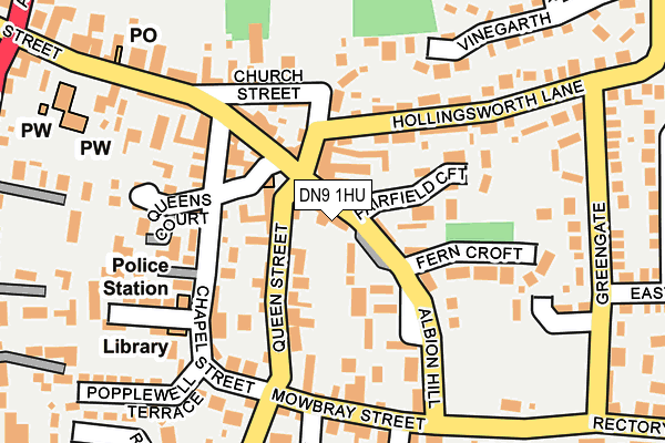 DN9 1HU map - OS OpenMap – Local (Ordnance Survey) DN9 1HU map - OS OpenMap – Local (Ordnance Survey)
