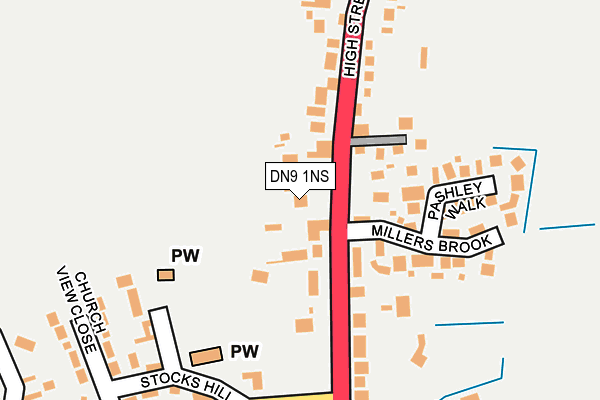 DN9 1NS map - OS OpenMap – Local (Ordnance Survey) DN9 1NS map - OS OpenMap – Local (Ordnance Survey)