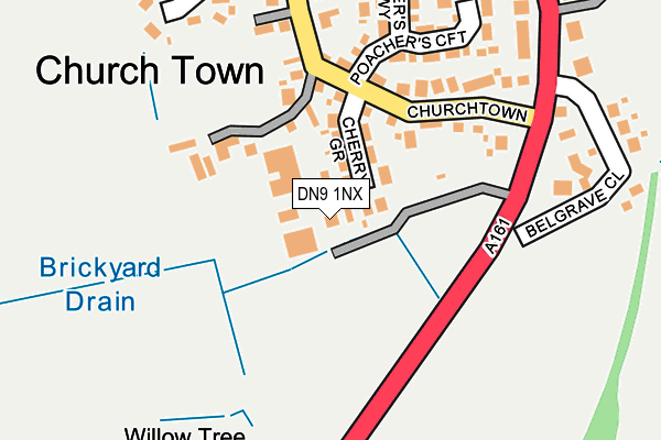 DN9 1NX map - OS OpenMap – Local (Ordnance Survey)