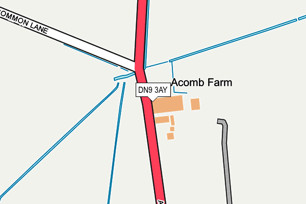 DN9 3AY map - OS OpenMap – Local (Ordnance Survey) DN9 3AY map - OS OpenMap – Local (Ordnance Survey)